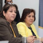 La matemática Ximena Córdoba Vallejo (de amarillo), fue designada como presidenta del Caces en la sesión del lunes 21 de noviembre