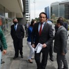 Diligencia. Fernando Villavicencio acudió a la audiencia convocada por la jueza Manosalvas.