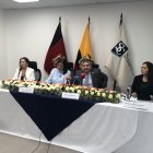 El superintendente de Compañías, Marco López, en rueda de prensa este 23 de noviembre de 2022.