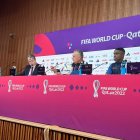 Alfaro destacó a importancia del mediocampo para el partido ante Países Bajos, en una rueda de prensa acompañado por Jhegson Méndez