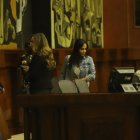 Aunque la sesión fue convocada por el presidente Virgilio Saquicela, fue presidida por la vicepresidente Marcela Holguín (Unes).