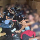 Los viajeros estaban sofocados dentro del contenedor