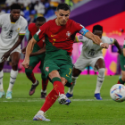 Cristiano Ronaldo se convirtió en el único jugador en anotar en cinco Mundiales.