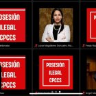 La Bancada del Acuerdo Nacional, antes de retirarse de la sesión, ubicaron leyendas de rechazo.