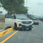 Hecho. Uno de los siniestros de tránsito registrados el fin de semana.