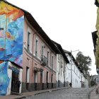Escena. Algunas fachadas del centro de Quito se han transformado en ‘lienzos’.