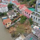Territorio. La edificación se encuentra actualmente suspendida y se levanta en la calle Numa Pompilio Llona, en el emblemático barrio Las Peñas.