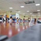 Funcionarios. En sede del ECU-911 se realizó reunión de seguridad.