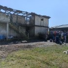 Tisaleo. Así quedó la casa tras el incendio que ocurrió la mañana de ayer.