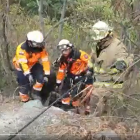 Bomberos. A través de un video se observó la labor de rescate.