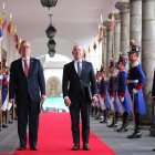 Mayorkas llegó acompañado del Embajador de EE.UU. en Ecuador,  Michael J. Fitzpatrick.