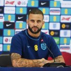 Doha (Qatar), 07/12/2022.- England"s Kyle Walker attends a press conference in Doha, Qatar, 07 December 2022. England will face France in their FIFA World Cup 2022 quarter final soccer match on 10 December 2022. (Mundial de Fútbol, Francia, Catar) EFE/EPA/NEIL HALL
