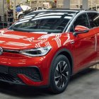 Transporte.- Uno de los carros de la marca Volkswagen que es eléctrico.