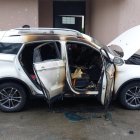 El estado en que quedó el automotor de la funcionaria. El estado en que quedó el automotor de la funcionaria.