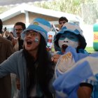 Abraham Calpanchay y su amor por Argentina. Su esposa Noemí Osorio le apoya en su pasión por la Albiceleste.