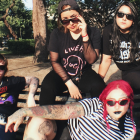 Integrantes de la banda de punk Petunias.