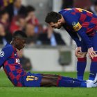 Ousmane Dembélé (i) jugará la final del Mundial contra Lionel Messi, su excompañero en el FC Barcelona.