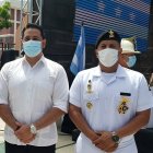 Guayaquil. 25 de julio de 2021, el legislador Aleaga junto con  Jorge Enrique León Quiñonez, sospechoso de pertenecer a Los Choneros.