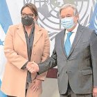 La presidenta de Honduras, Xiomara Castro, y el Secretario General de la ONU, António Guterres.