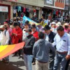 Dirigentes. Los líderes indígenas reclaman una solución a la falta de agua para sus cultivos.