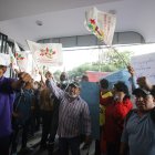 La tarde del 19 de diciembre de 2022, la CUT realizó un plantón en la Superintendencia de Bancos.