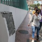 Así quedó el espacio donde estaba la placa que fue robada en la calle Las Monjas, en Urdesa.