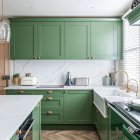 Cocina en color verde