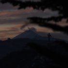 La columna de ceniza se desplazó con dirección al sur.