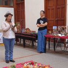 Loja. Una delegada de la Red Agroecológica realiza un acto.