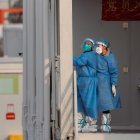 Imagen de los recintos creados en China para enfermos leves de Covid en un momento de expansión de la pandemia.