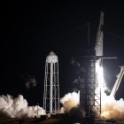Vista del lanzamiento de un cohete Falcon 9 de SpaceX, en una fotografía de archivo.