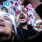 Imagen de una protesta en Estambul de apoyo a las mujeres en Irán. EFE/EPA/SEDAT SUNA