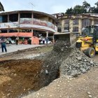 La tarde del 29 de diciembre de 2022, maquinaria pesada empezó los trabajos en el nuevo hundimiento de Zaruma.