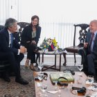 El presidente Guillermo Lasso con su homólogo de Brasil, Lula da Silva, en la reunión.