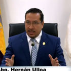 Hernán Ulloa, presidente del CPCCS en rueda de prensa este martes 3 de enero del 2023.