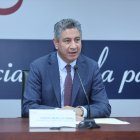 Fausto Murillo durante el anuncio de la asignación de seguridad a los jueces Anticorrupción.