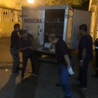 Puebloviejo. El cuerpo de la víctima, cuando era recogido.