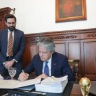 Cambios. El presidente Guillermo Lasso y Roberto Andrade.