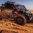 Sebastián Guayasamín durante la sexta etapa del rally Dakar.