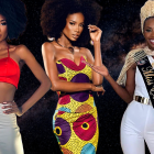 Nayelhi González con tres de sus looks en Miss Universo.