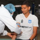 José Francisco Cevallos, volante azul, durante los chequeos médicos en Emelec.
