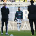 El delantero francés del Real Madrid, Karim Benzema, trata de recuperar su mejor estado de forma.