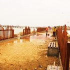 Así quedó un sector de Salinas luego de un fuerte oleaje.