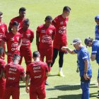 Célico durante los días de trabajo previo al torneo que en 2019 se disputó en Chile.