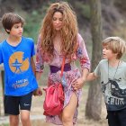 Con sus hijos, Milán.