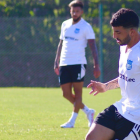 José Albertí, entrenando con Emelec en Argentina donde hace la pretemporada el cuadro azul.