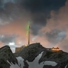 El pararrayos láser en acción.