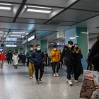 Una estación de metro en Pekín.