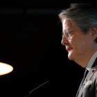 El presidente del Ecuador, Guillermo Lasso, en el panel bilateral "Derrotando la contaminación por plástico".