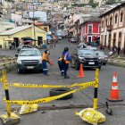 Solución. Un equipo retiró el material que obstaculizaba la circulación en esta calle de alto flujo